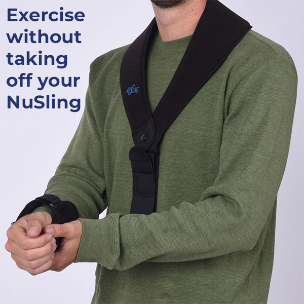 Exercise without taking off your NuSling